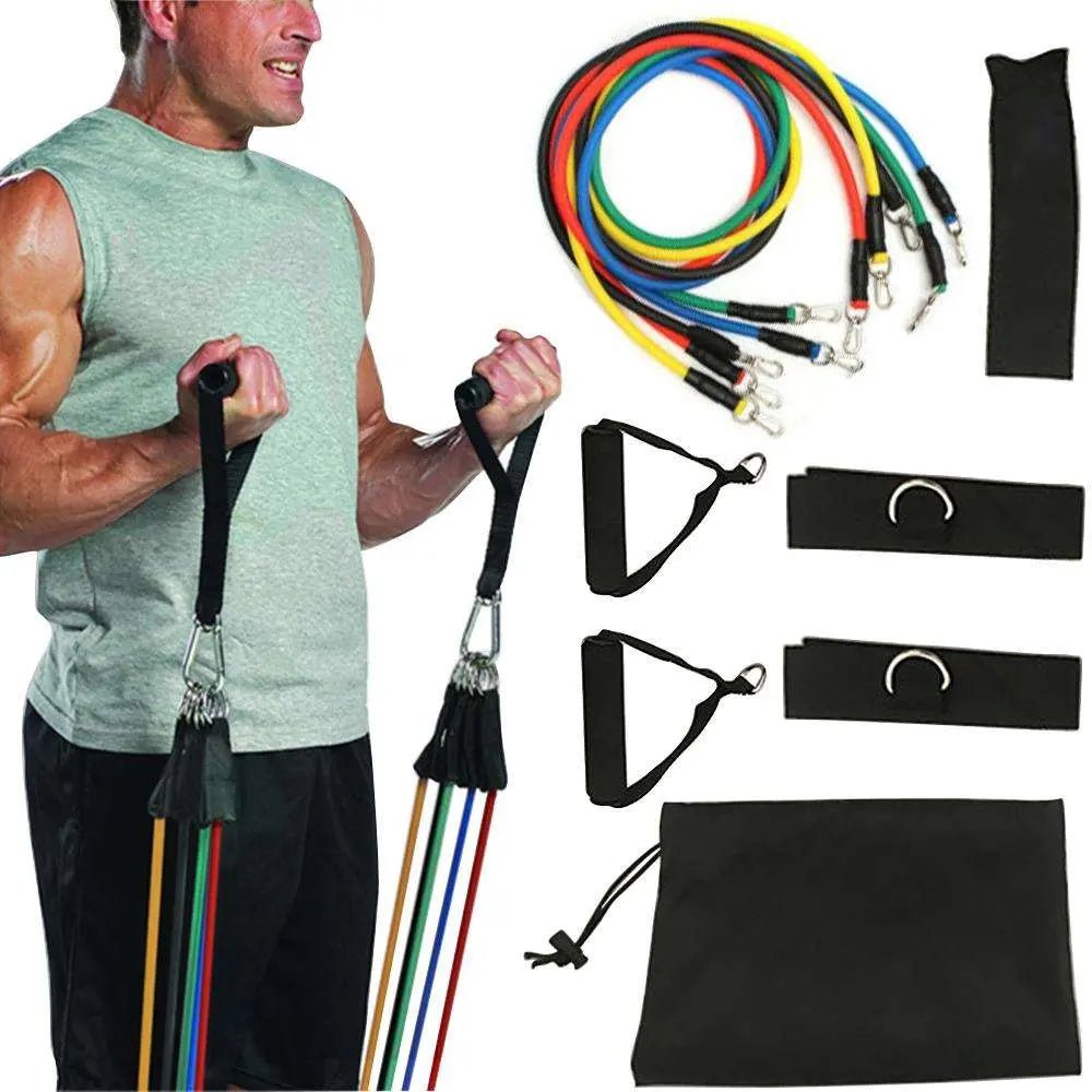 11 In Kit Upgrade Resistance Loop Bands Home Exercise Sports Fitness - Allen-Fitness