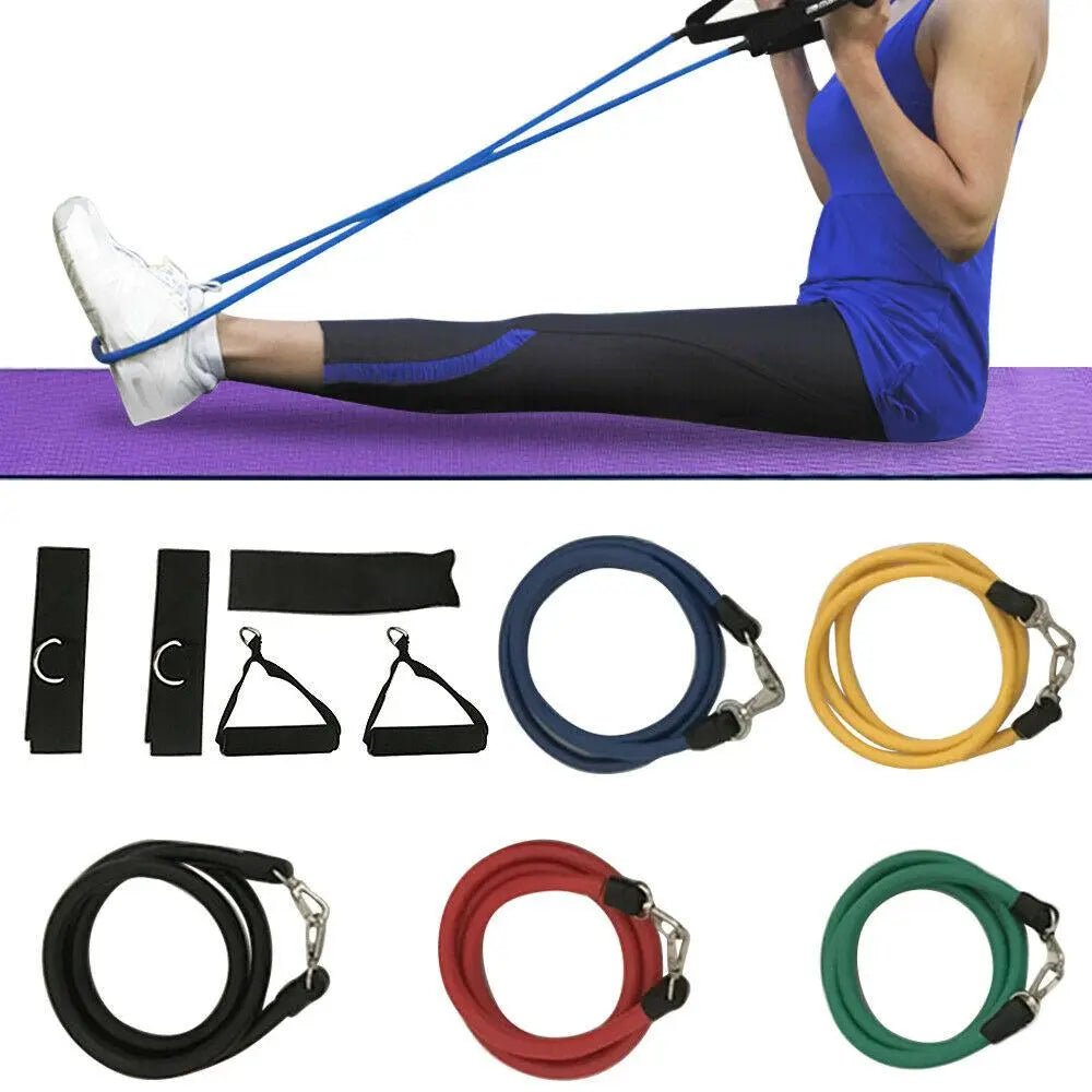 11 In Kit Upgrade Resistance Loop Bands Home Exercise Sports Fitness - Allen-Fitness