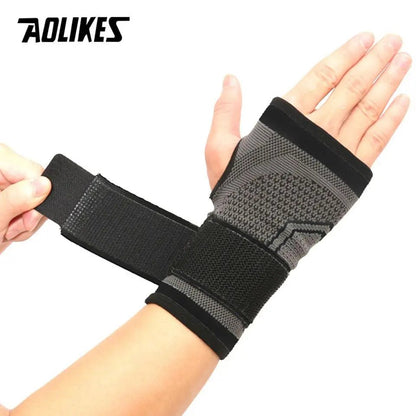 AOLIKES 1PCS High Elastic Bandage Fitness Yoga Hand Palm Brace Wrist Support Crossfit Powerlifting Gym Palm Pad Protector - Allen-Fitness