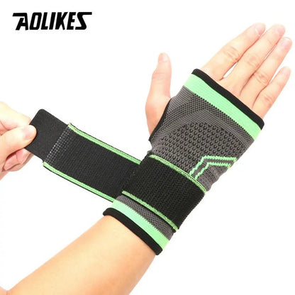 AOLIKES 1PCS High Elastic Bandage Fitness Yoga Hand Palm Brace Wrist Support Crossfit Powerlifting Gym Palm Pad Protector - Allen-Fitness