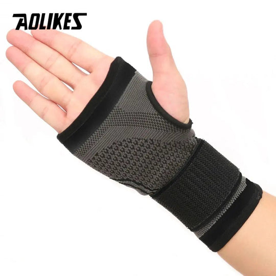 AOLIKES 1PCS High Elastic Bandage Fitness Yoga Hand Palm Brace Wrist Support Crossfit Powerlifting Gym Palm Pad Protector - Allen-Fitness