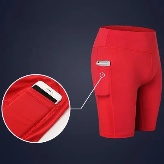 All Seasons Yoga Shorts Stretchable With Phone Pocket - Allen-Fitness