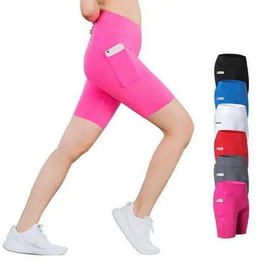 All Seasons Yoga Shorts Stretchable With Phone Pocket - Allen-Fitness