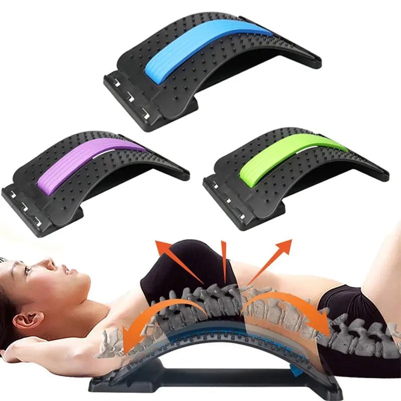 Back Massager Stretcher Equipment Massage Tools Massageador Magic Stretch Fitness Lumbar Support Relaxation Spine Pain Relief - Allen-Fitness