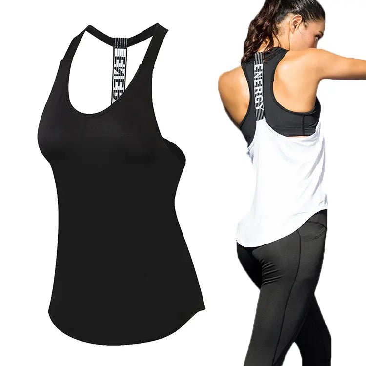 Custom Yoga Top Vest Sports Shirt Women Backless Fitness Running Gym Crop Sleeveless Tank Tops - Allen-Fitness