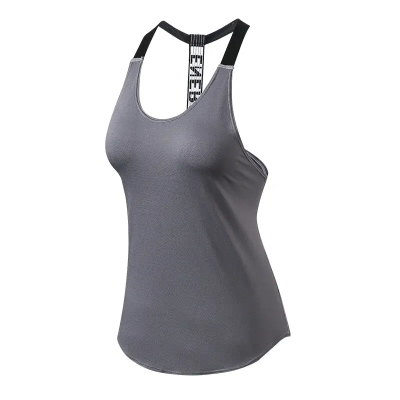 Custom Yoga Top Vest Sports Shirt Women Backless Fitness Running Gym Crop Sleeveless Tank Tops - Allen-Fitness