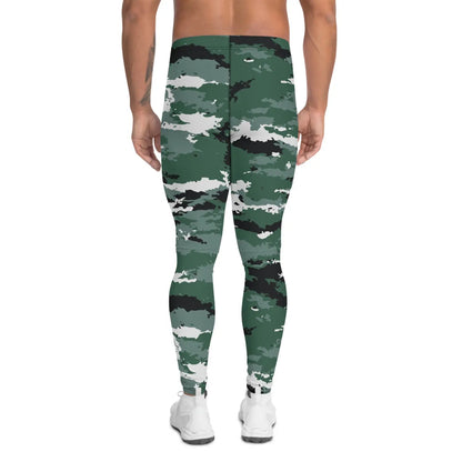 Earth Green Camo Leggings for Men - Allen-Fitness