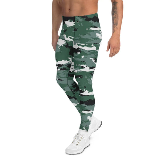 Earth Green Camo Leggings for Men - Allen-Fitness