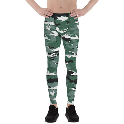 Earth Green Camo Leggings for Men - Allen-Fitness