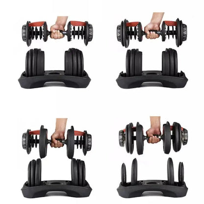 Gym workout man power weight lifting training automatic adjustable dumbbell 40kg 90lbs - Allen-Fitness