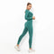 Women Wholesale 14 Colors Seamless Long Sleeve Top And Leggings Set Yoga Workout Suit - Allen Fitness