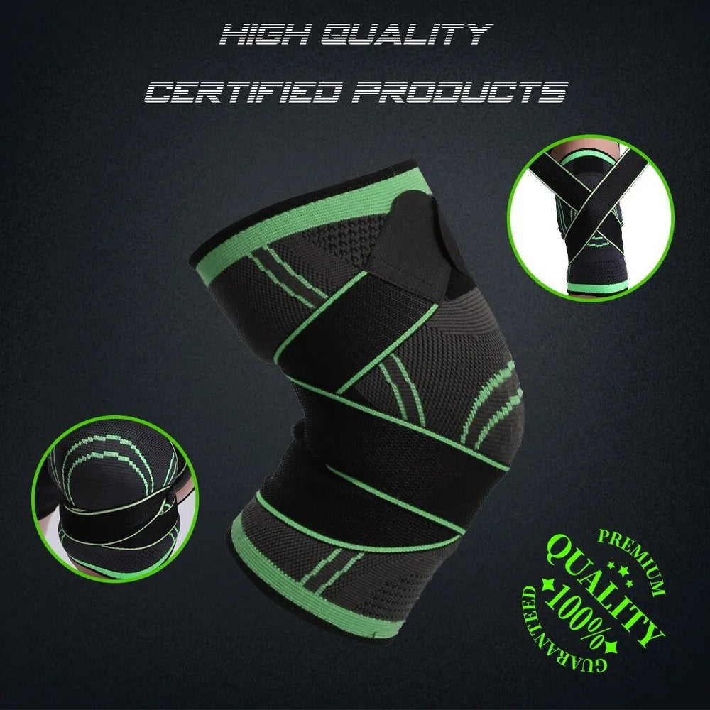 WorthWhile 1PC Sports Kneepad Men Pressurized Elastic Knee Pads Support Fitness Gear Basketball Volleyball Brace Protector - Allen Fitness
