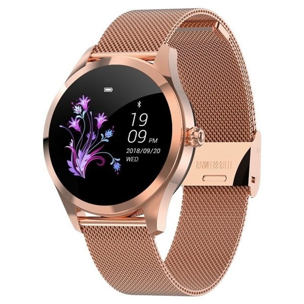 Hot IP68 Waterproof Heart Rate Monitoring Stainless Steel kw10 Smartwatch women Smart Watch Fitness Bracelet - Allen Fitness