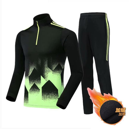 custom wholesale cotton sweatsuits male boys jogging two piece set sportswear men winter tracksuit and clothes - Allen Fitness