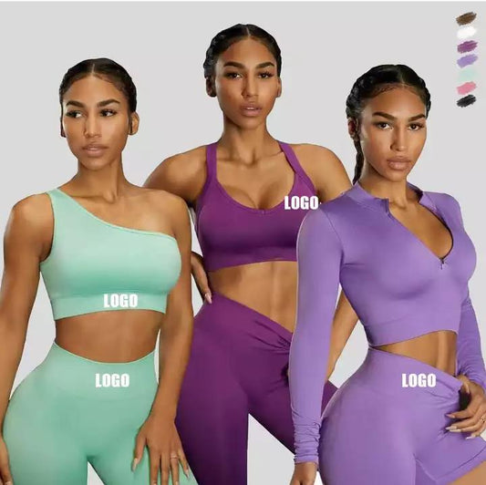 Jumpsuit for women's sports two piece yoga suit fitness yoga set crop top and leggings gym training workout sets for women - Allen Fitness