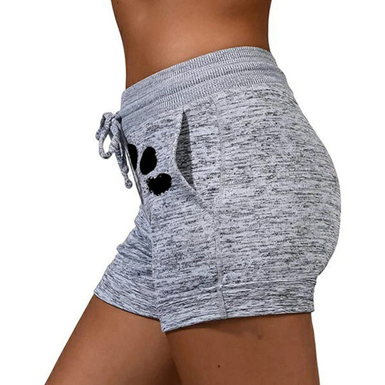 Women Summer Plus Size Shorts Cats Claw Print Drawstring Short Pants Loose Sports Fitness Breathable Shorts - Allen Fitness