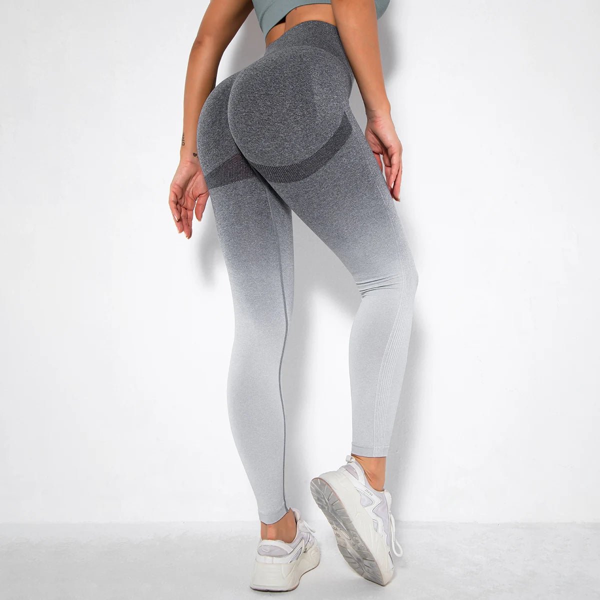 Gradient Yoga Butt Lift Tight Workout Seamless Fitness Gym Leggings For Women - Allen Fitness