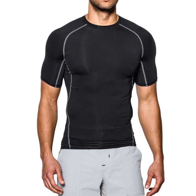 quality design your own fitness wear spandex compression wear sport running shirt - Allen Fitness