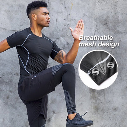 quality design your own fitness wear spandex compression wear sport running shirt - Allen Fitness