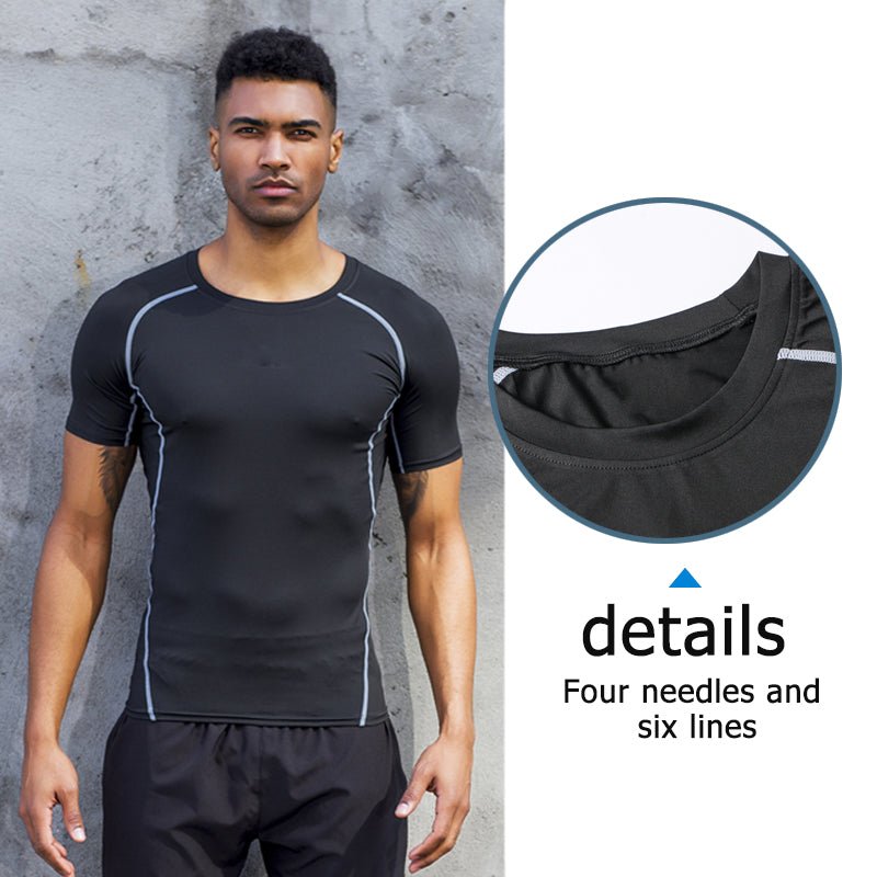 quality design your own fitness wear spandex compression wear sport running shirt - Allen Fitness