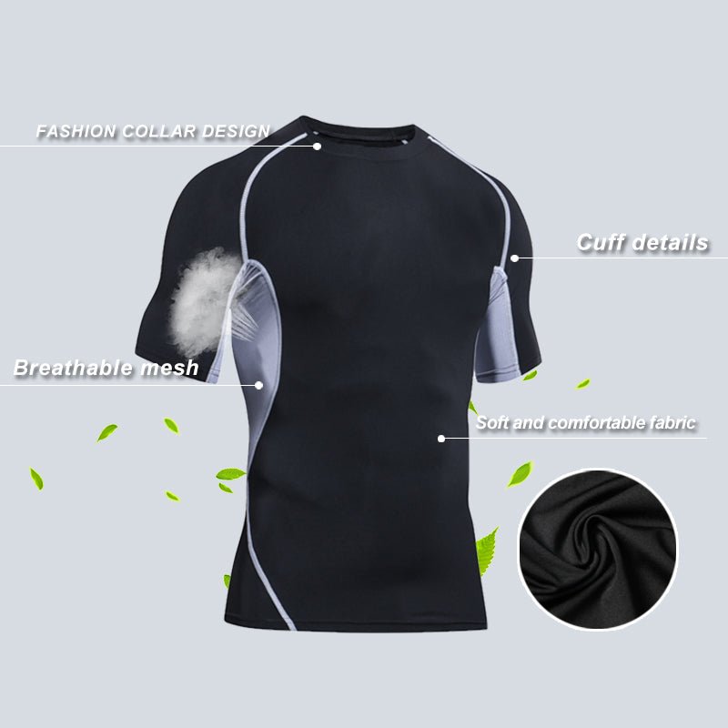 quality design your own fitness wear spandex compression wear sport running shirt - Allen Fitness