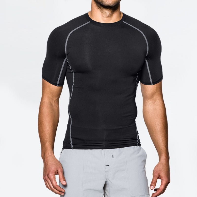 quality design your own fitness wear spandex compression wear sport running shirt - Allen Fitness