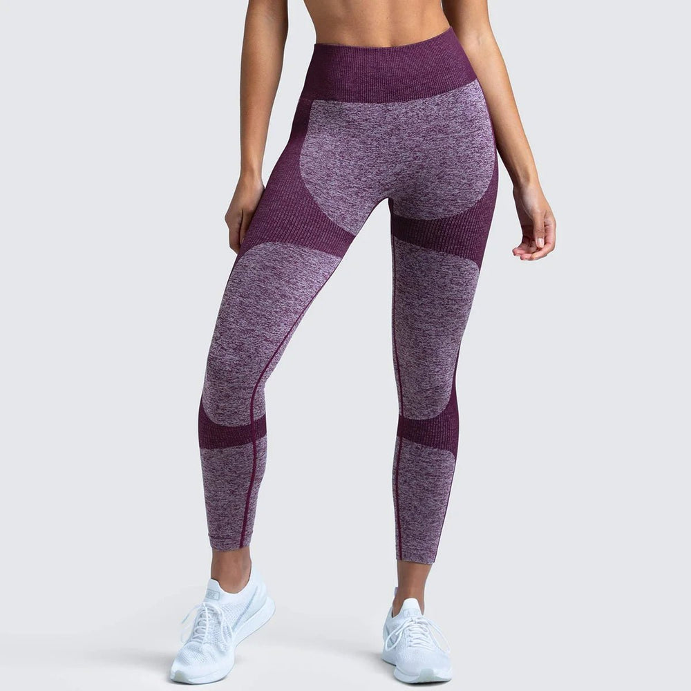 Women 14 Colors Skinny High Elastic Gym High Waist Seamless Scrunch Butt Workout Sports Yoga Leggings - Allen Fitness