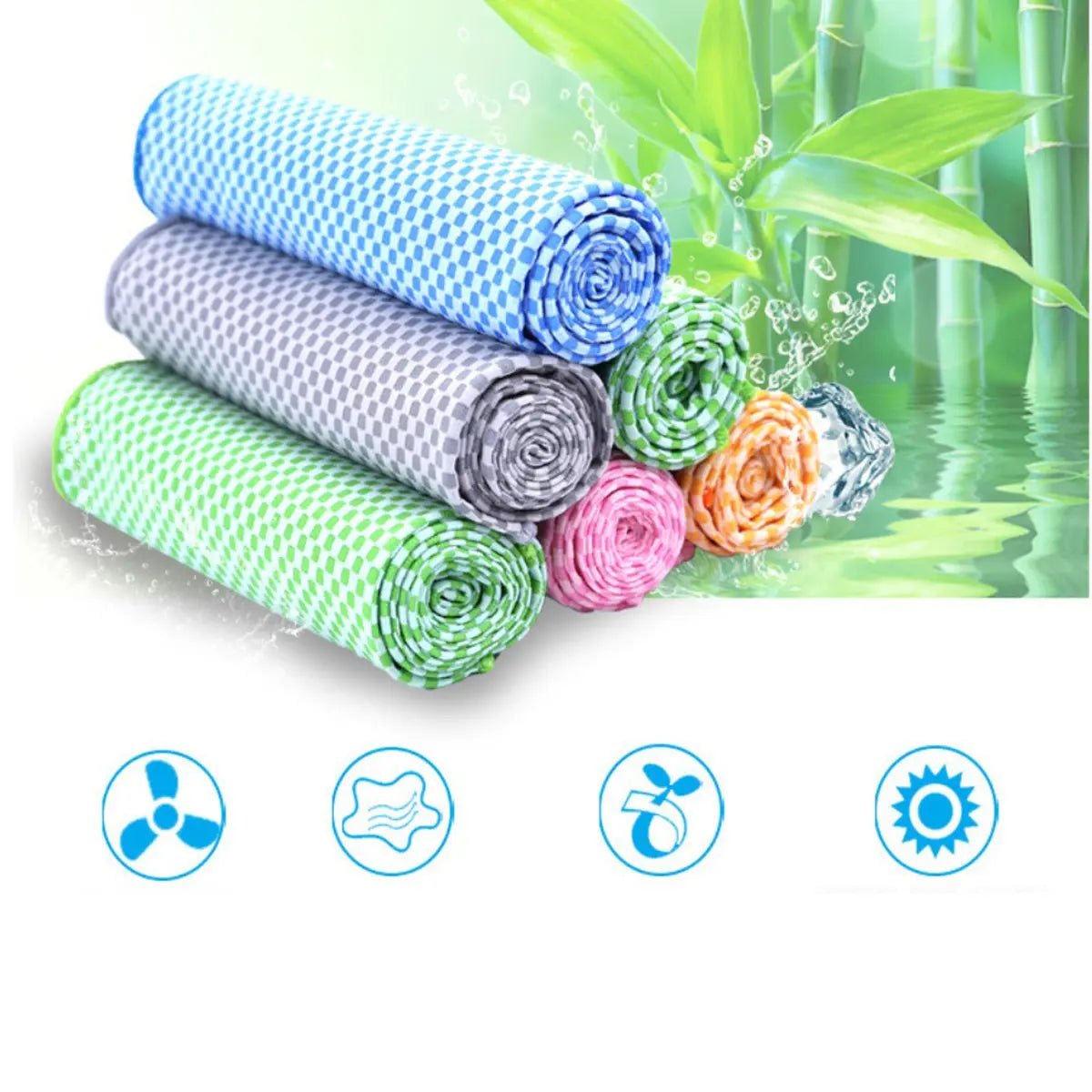 Natura Super Cool Bamboo Towel In A Bottle - 2 PK - Allen-Fitness