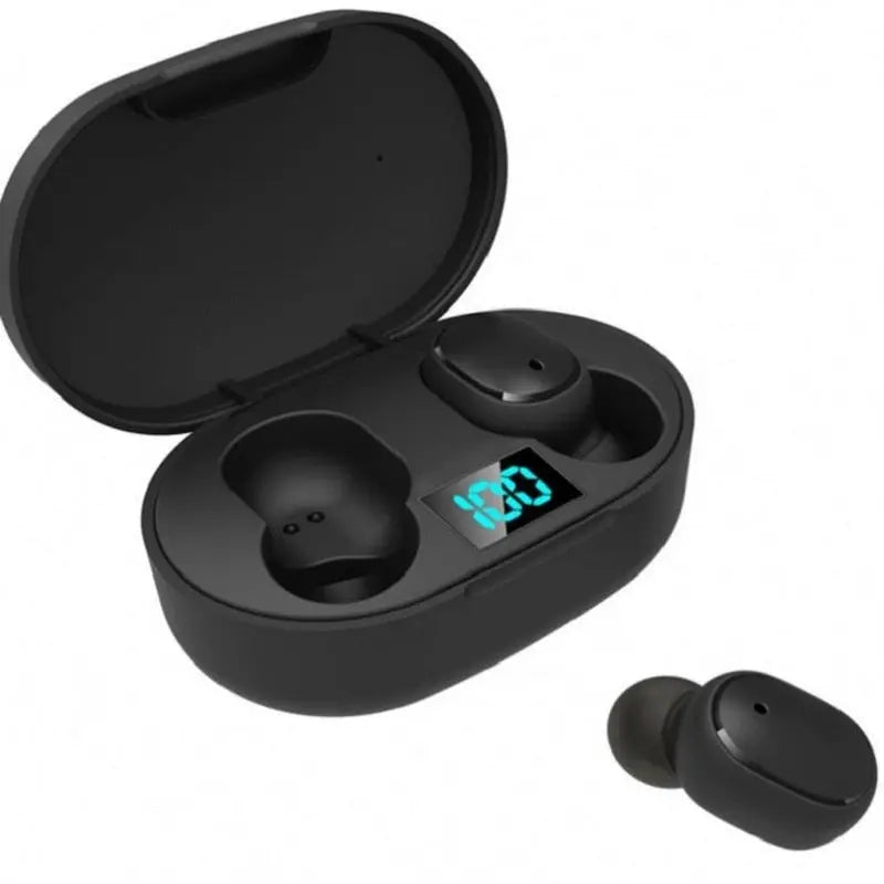 New E6s Smart Digital Display Bluetooth Headset Wireless Sports Mini Headset Stereo in-Ear - Allen-Fitness