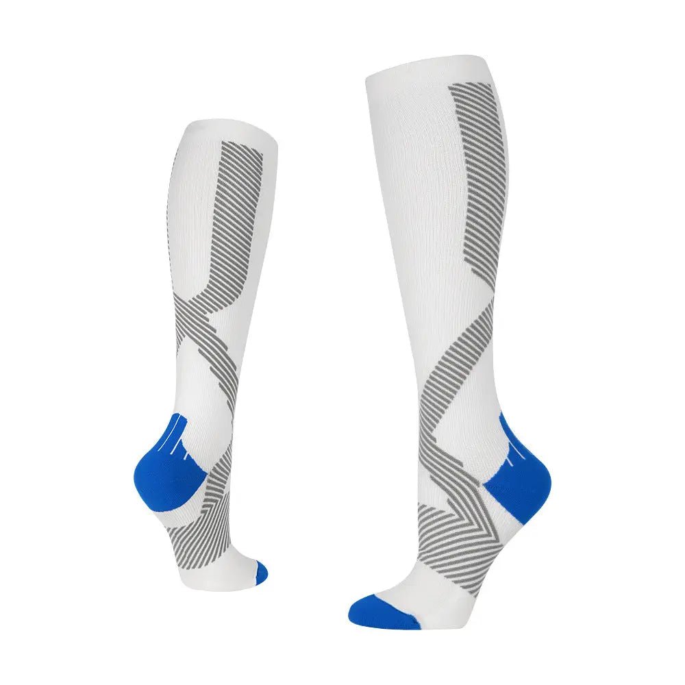 Professional sports compression socks Outdoor Marathon running riding socks calf venous elastic socks long tube stress socks - Allen-Fitness