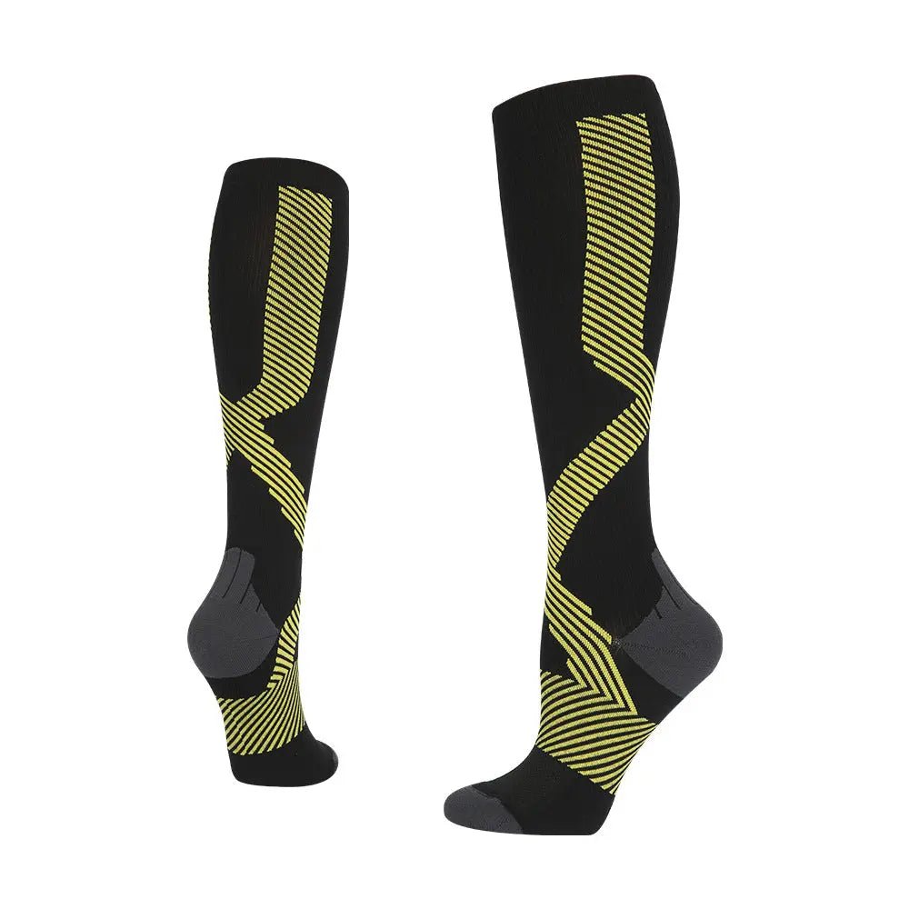 Professional sports compression socks Outdoor Marathon running riding socks calf venous elastic socks long tube stress socks - Allen-Fitness