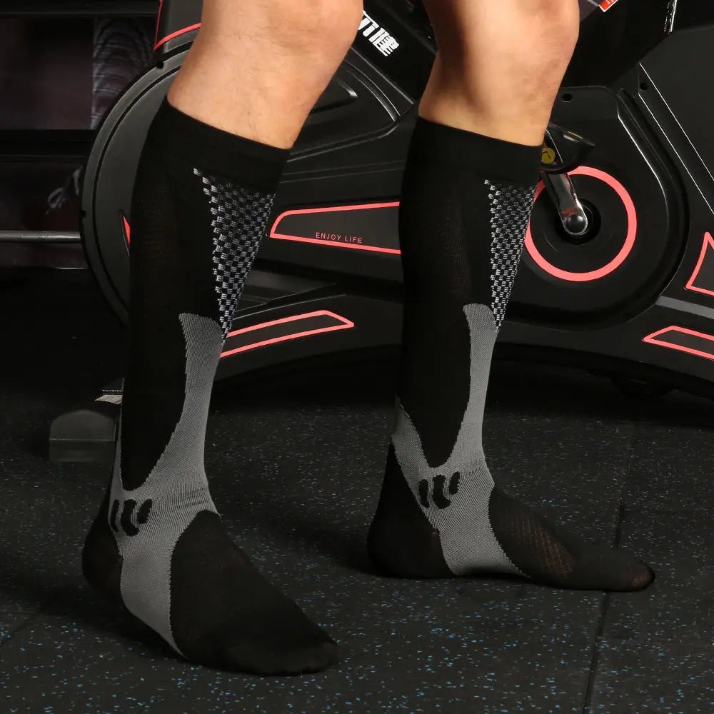 Professional sports long tube stress socks hiking riding Marathon running compression socks compression SOCKS - Allen-Fitness