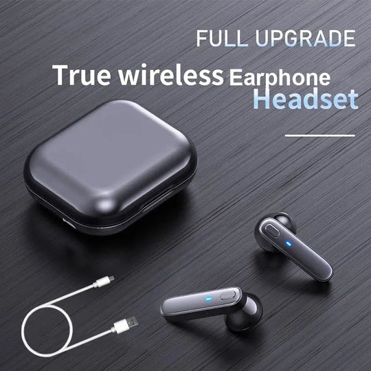 R20 TWS Earphone Bluetooth-compatible Wireless Headset Deep Bass Earbuds True Wireless Stereo Headphone With Mic Sport Earphone - Allen-Fitness