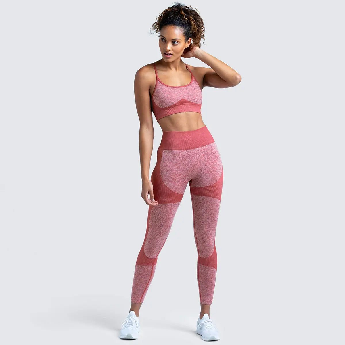 Seamless Sports Bra High Waist Leggings Workout Gym Fitness Running Yoga Sets 2 Piece Set Women - Allen-Fitness