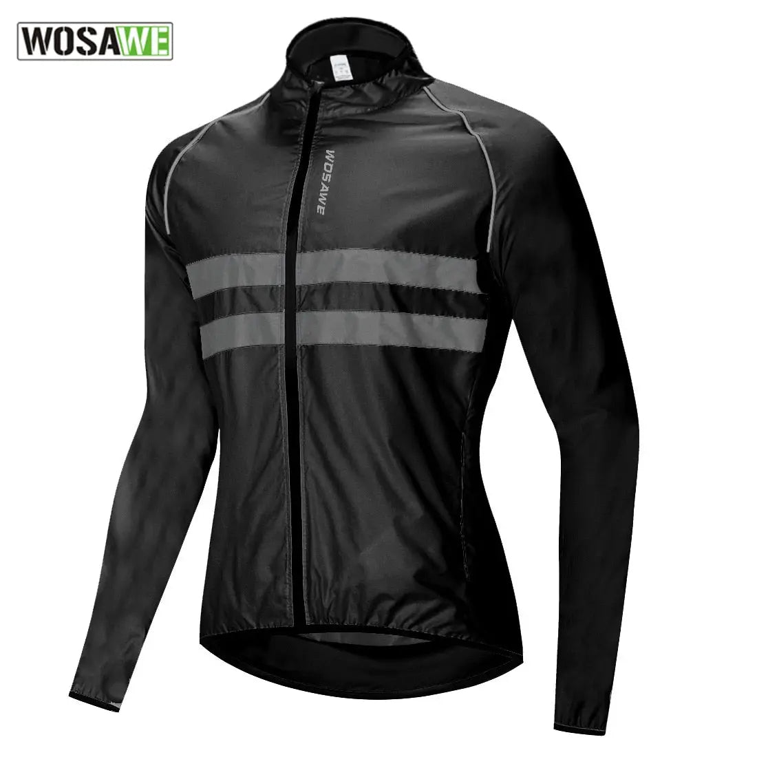 WOSAWE Ultralight Reflective Men&#39;s Cycling Jacket Long Waterproof Windproof Road Mountain Bike MTB Jackets Bicycle Windbreaker - Allen-Fitness