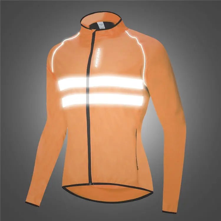 WOSAWE Ultralight Reflective Men&#39;s Cycling Jacket Long Waterproof Windproof Road Mountain Bike MTB Jackets Bicycle Windbreaker - Allen-Fitness
