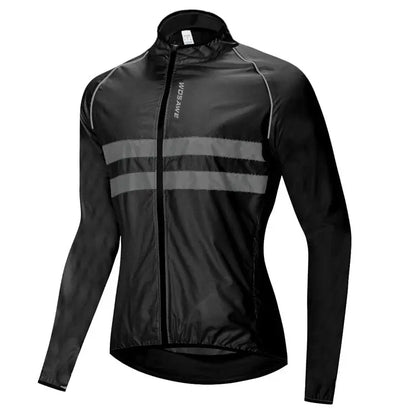 WOSAWE Ultralight Reflective Men&#39;s Cycling Jacket Long Waterproof Windproof Road Mountain Bike MTB Jackets Bicycle Windbreaker - Allen-Fitness