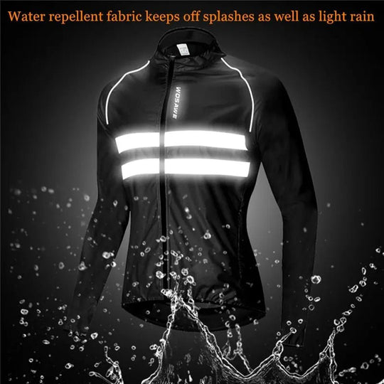 WOSAWE Ultralight Reflective Men&#39;s Cycling Jacket Long Waterproof Windproof Road Mountain Bike MTB Jackets Bicycle Windbreaker - Allen-Fitness
