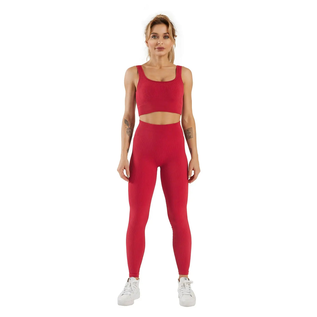 Women workout pants suit sports apparel, women & yoga clothing, and home wear clothes. Activewear seamless yoga gym fitness set - Allen-Fitness