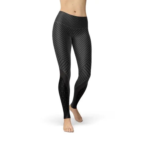 Womens Carbon Fiber Sports Leggings - Allen-Fitness