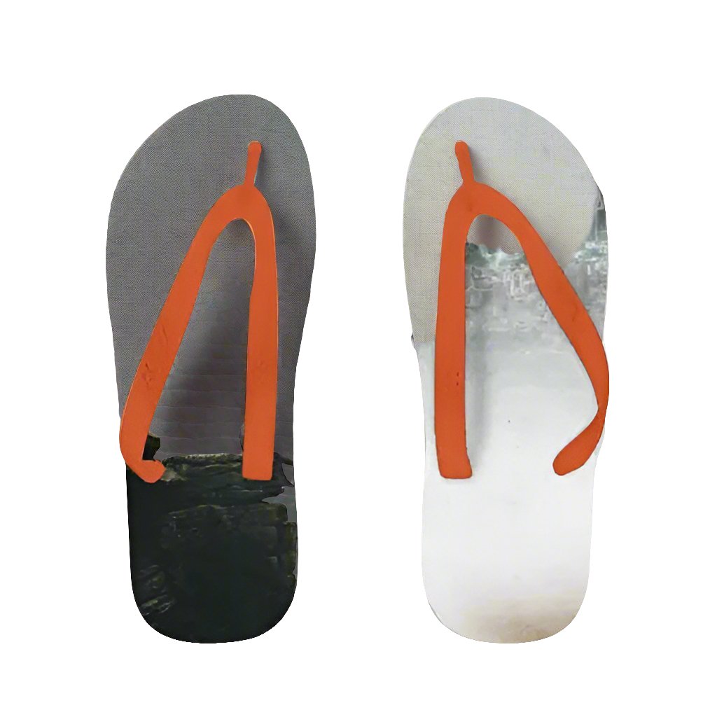 Adult Flip Flops with Custom Printed Fabric and Durable Non - Crumble Foam - Allen - Fitness