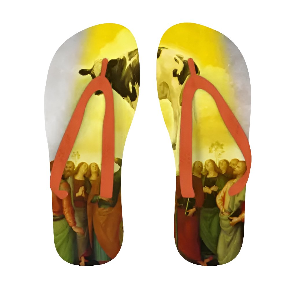 Durable Lightweight Flip Flops with Customizable Print - Allen - Fitness