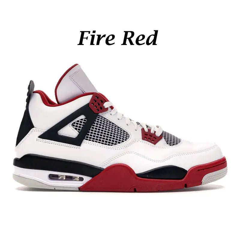 Men's and Women's OG AJ 4 Retro Red Thunder Canvas Retro 4 Shoes - Allen - Fitness