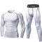 Men's Compression Running Suit Set - Long - sleeve Shirt & Pants for Fitness Training Activewear - Allen - Fitness