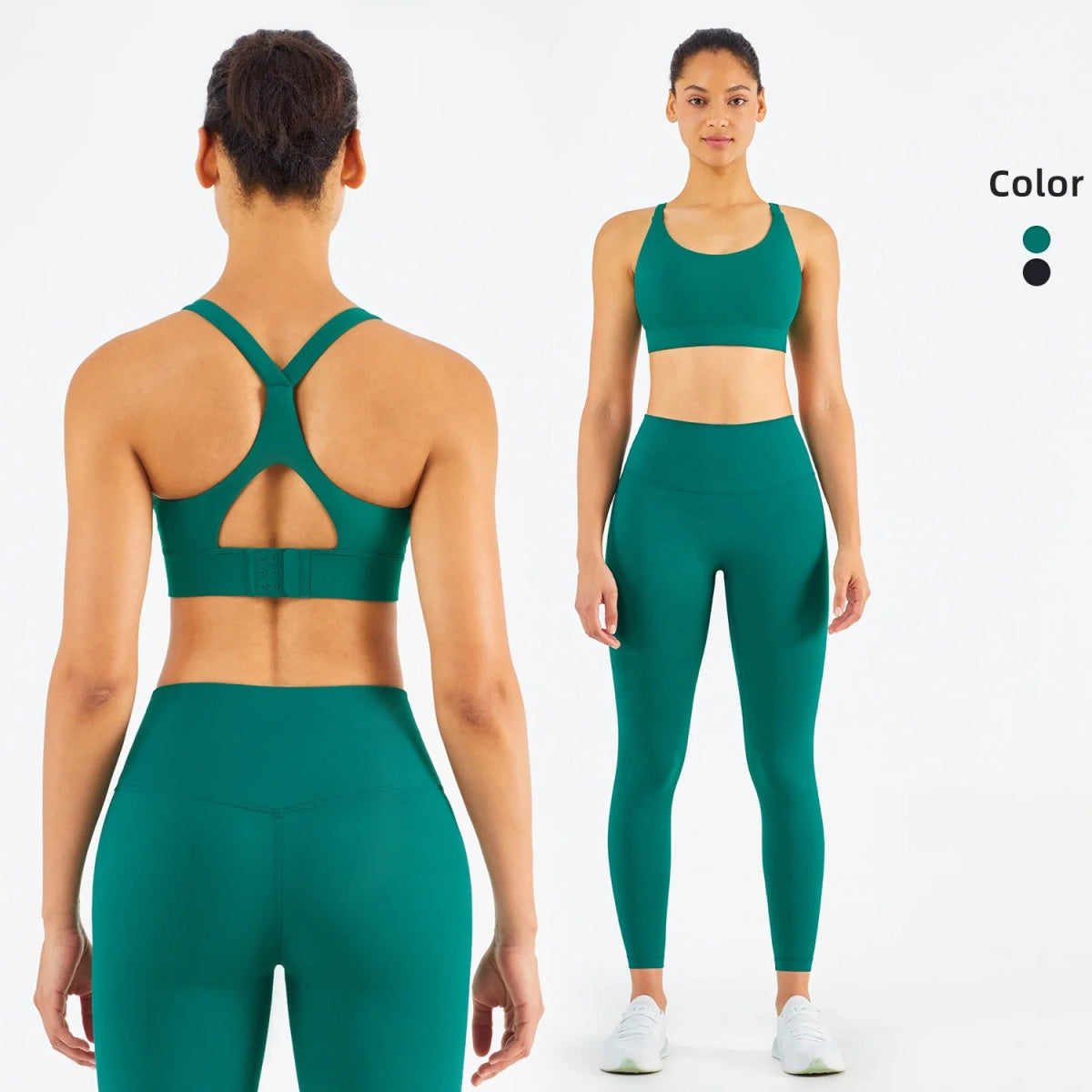 New Arrival Women Super Soft Yoga Pants Set Hollow Adjustable Buckle Fitness Bra - Allen - Fitness
