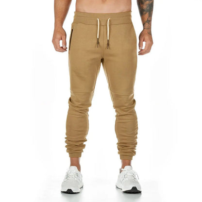 plus size Jogger Pants Workout Gym sweat trouser Side Zipper Pockets Slim Fit Bottoms trousers for men - Allen-Fitness