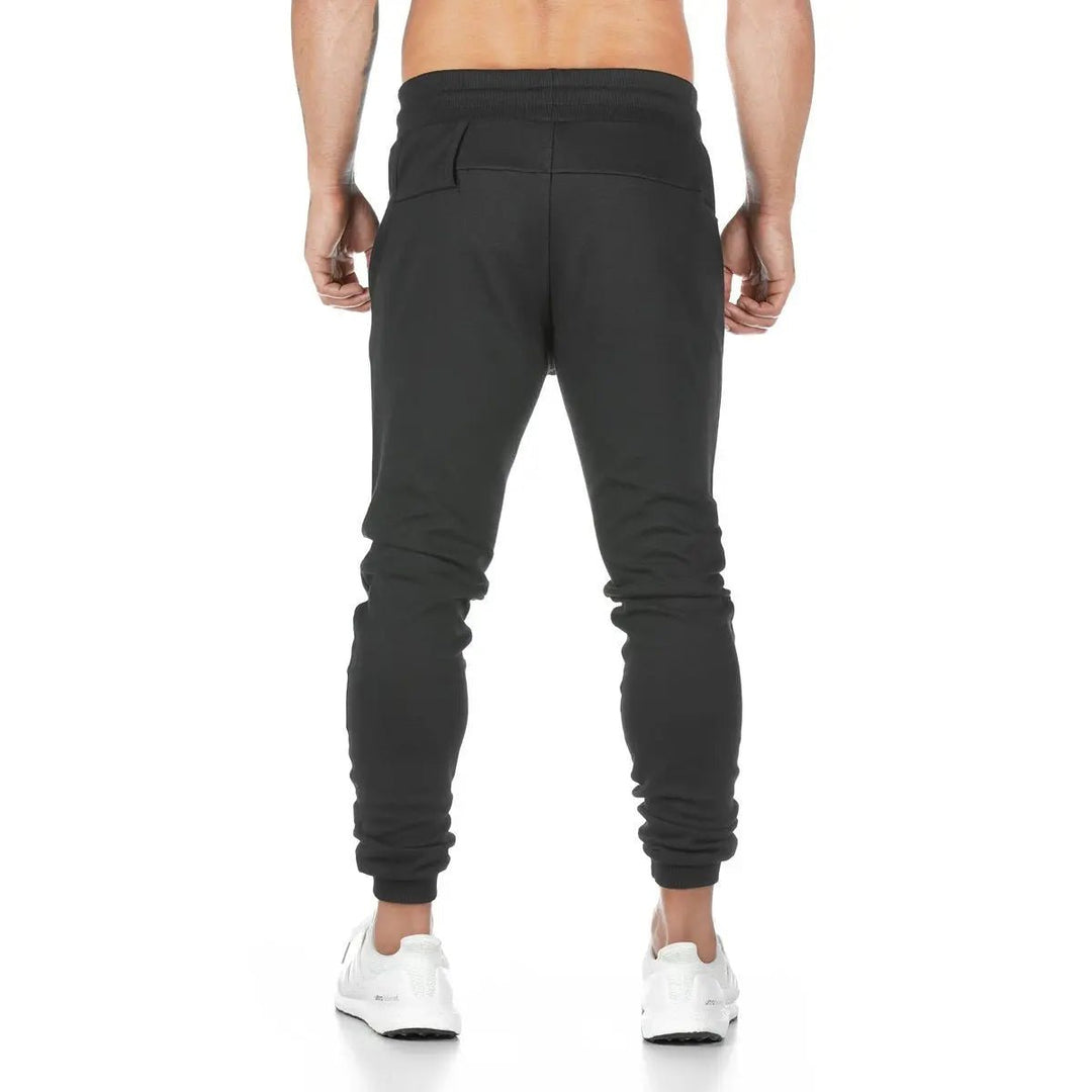 plus size Jogger Pants Workout Gym sweat trouser Side Zipper Pockets Slim Fit Bottoms trousers for men - Allen-Fitness