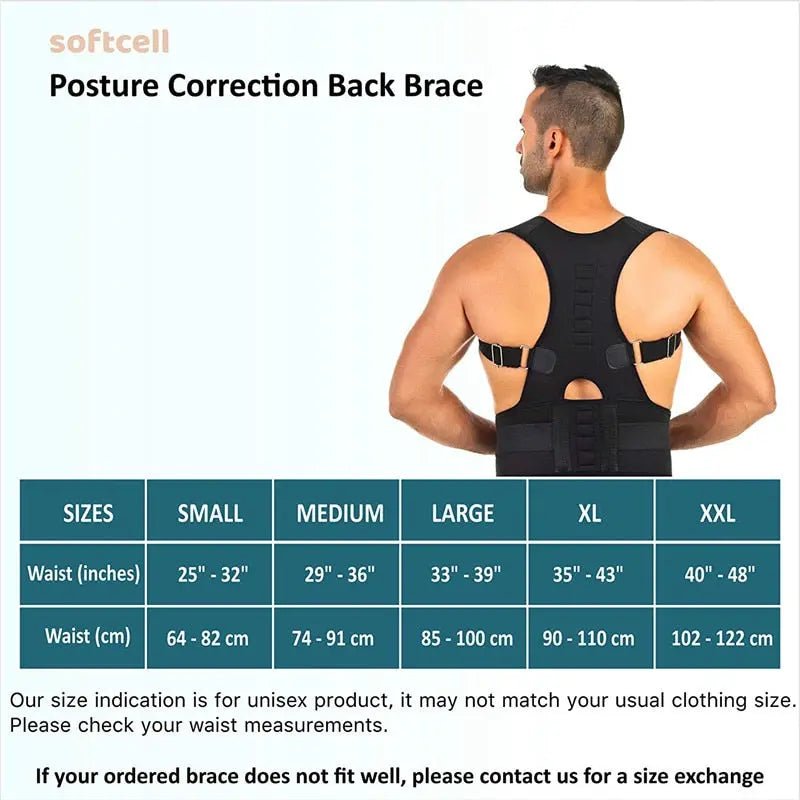 posture corrector brace supporter shoulder back support belt menwomen braces and support belt shoulder posture - Allen-Fitness