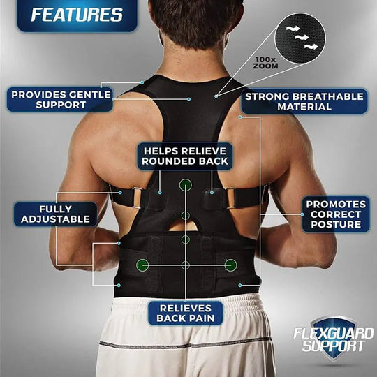 posture corrector brace supporter shoulder back support belt menwomen braces and support belt shoulder posture - Allen-Fitness
