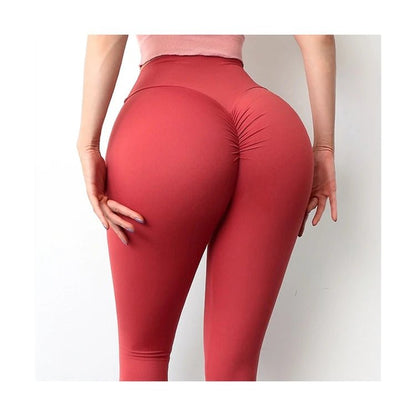 Scrunch Butt Lift Workout Leggings High Quality Naked - Feel Tummy Control Yoga Pant Female High Waist Gym V shape Leggings - Allen - Fitness